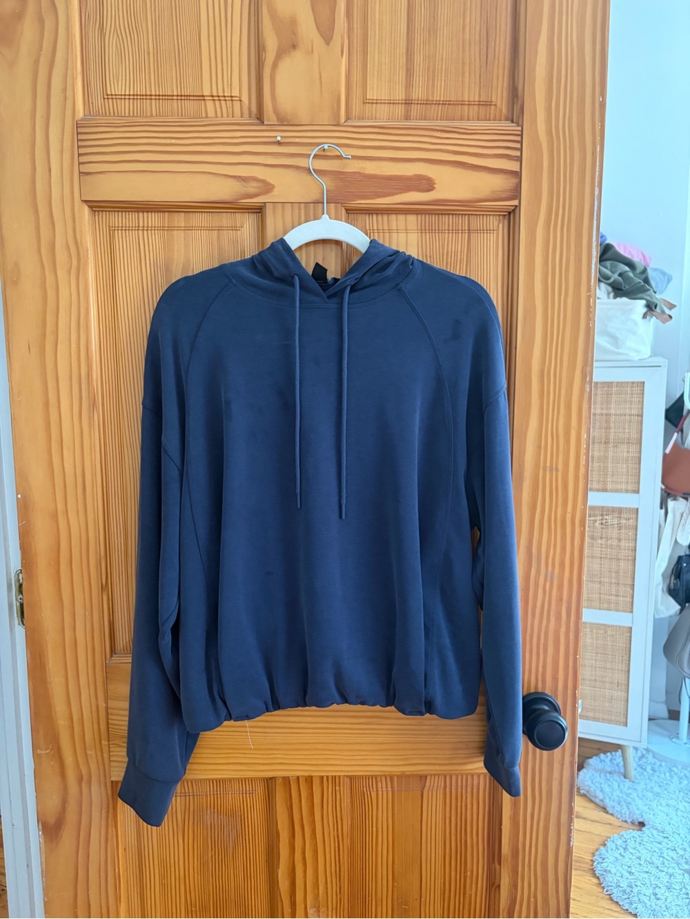Athleta Navy Hooded Pullover Sweatshirt